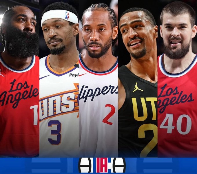 ✈️若比尔加盟?快船潜在首发：哈登+比尔+小卡+科林斯+祖巴茨